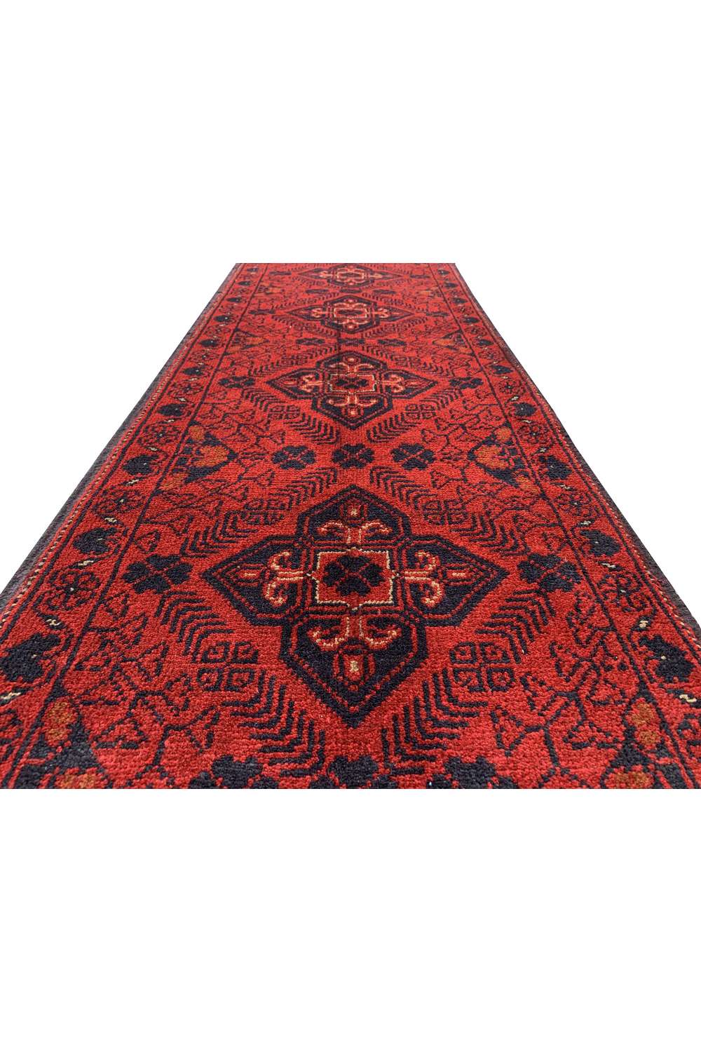 Fine Quality Hand Knotted Afghan Khal Muhammadi Wool Area Rug 5.0 x 1.9 Ft