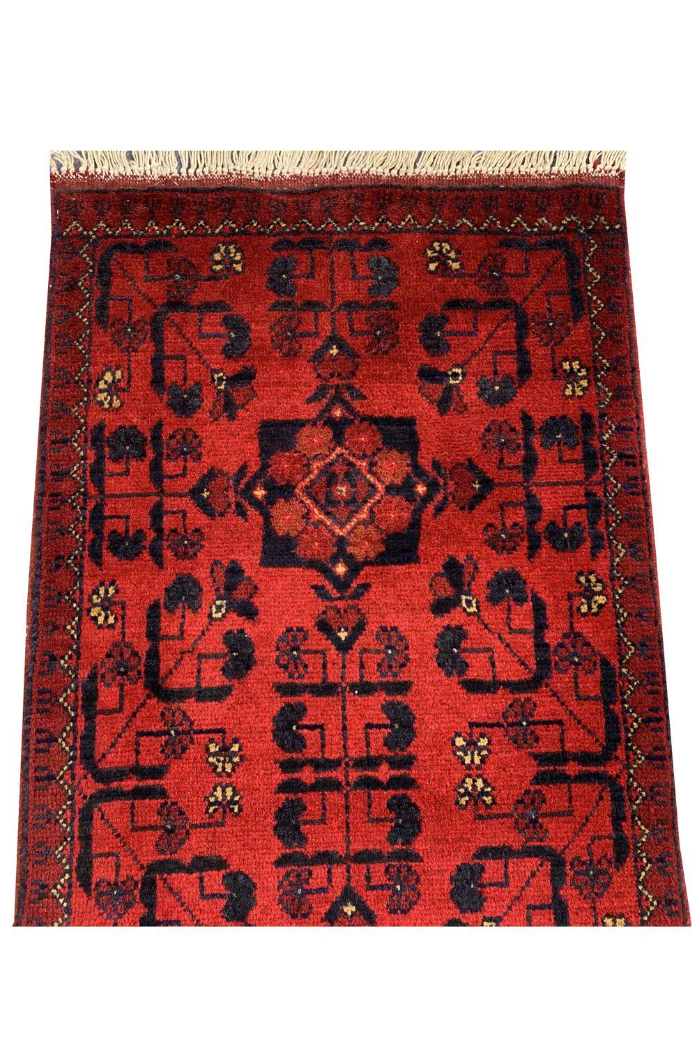 Fine Quality Hand Knotted Afghan Khal Muhammadi Wool Area Rug 4.10 x 1.9 Ft