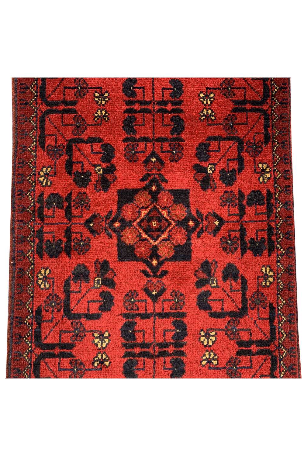 Fine Quality Hand Knotted Afghan Khal Muhammadi Wool Area Rug 4.10 x 1.9 Ft