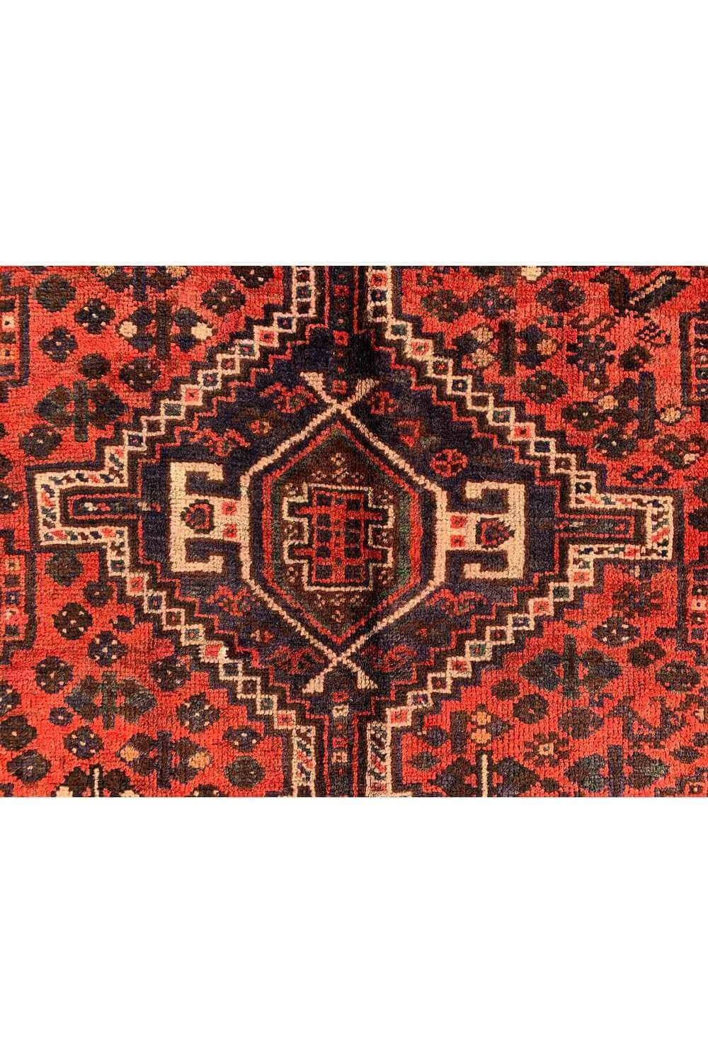 Authentic Hand Knotted Vintage Shrz Pictorial Wool Area Rug  7.10 x 4.11 Ft