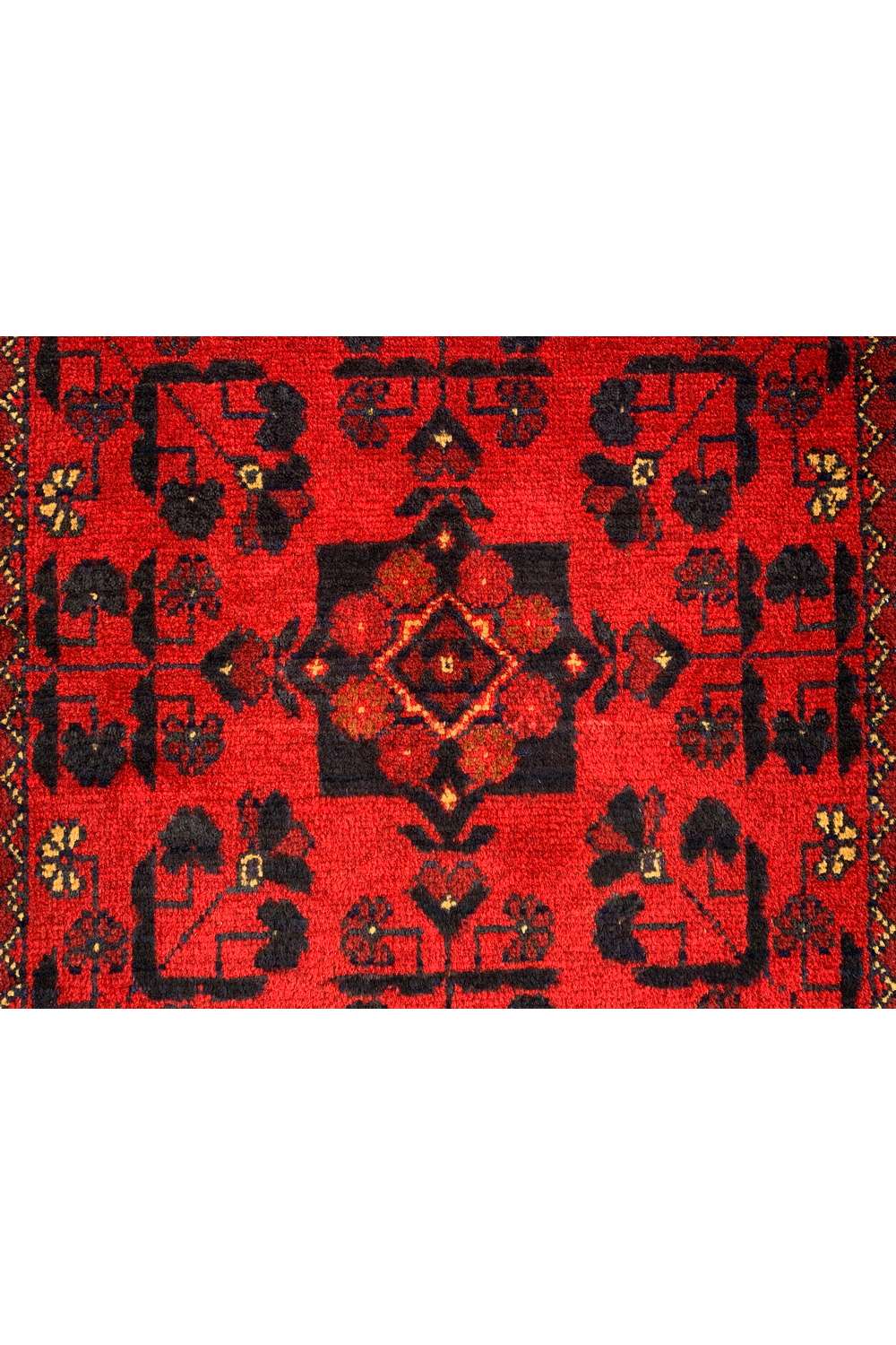 Fine Quality Hand Knotted Afghan Khal Muhammadi Wool Area Rug 4.10 x 1.9 Ft
