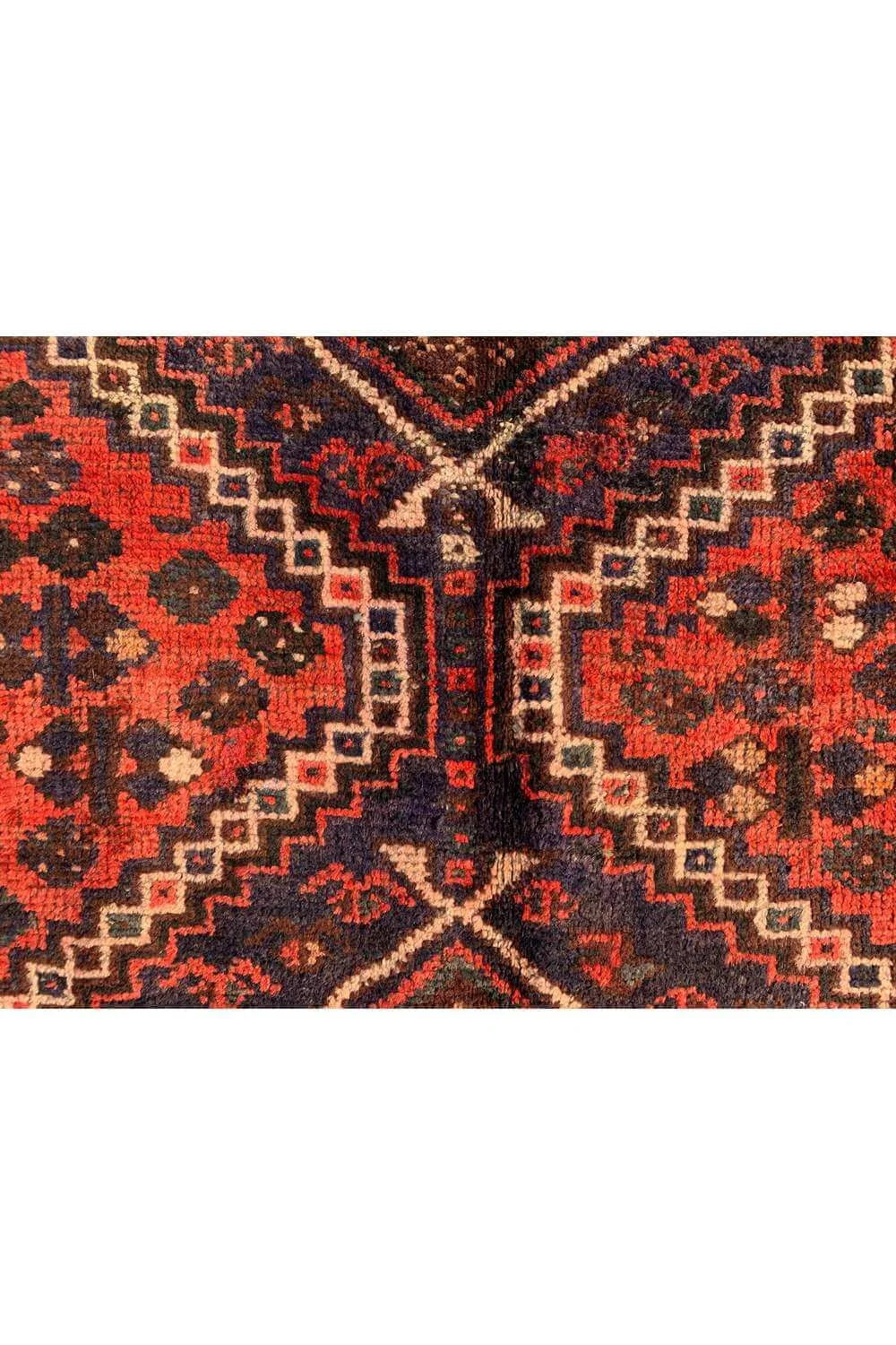 Authentic Hand Knotted Vintage Shrz Pictorial Wool Area Rug  7.10 x 4.11 Ft