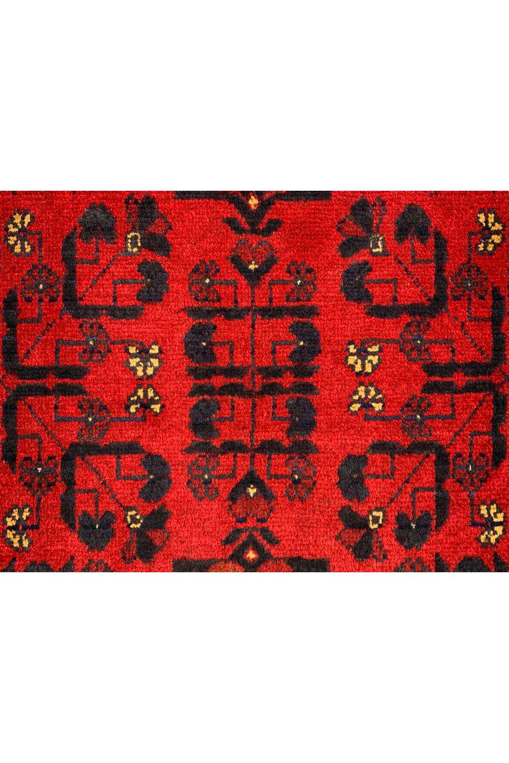Fine Quality Hand Knotted Afghan Khal Muhammadi Wool Area Rug 4.10 x 1.9 Ft