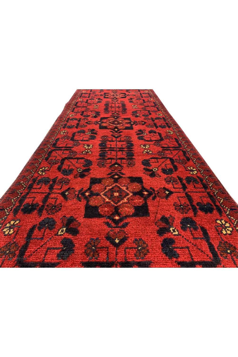Fine Quality Hand Knotted Afghan Khal Muhammadi Wool Area Rug 4.10 x 1.9 Ft