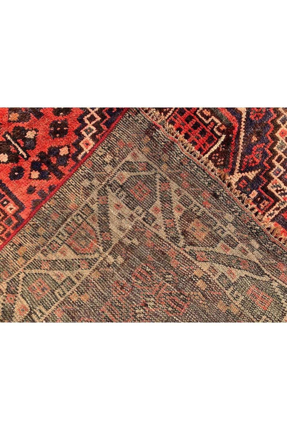 Authentic Hand Knotted Vintage Shrz Pictorial Wool Area Rug  7.10 x 4.11 Ft