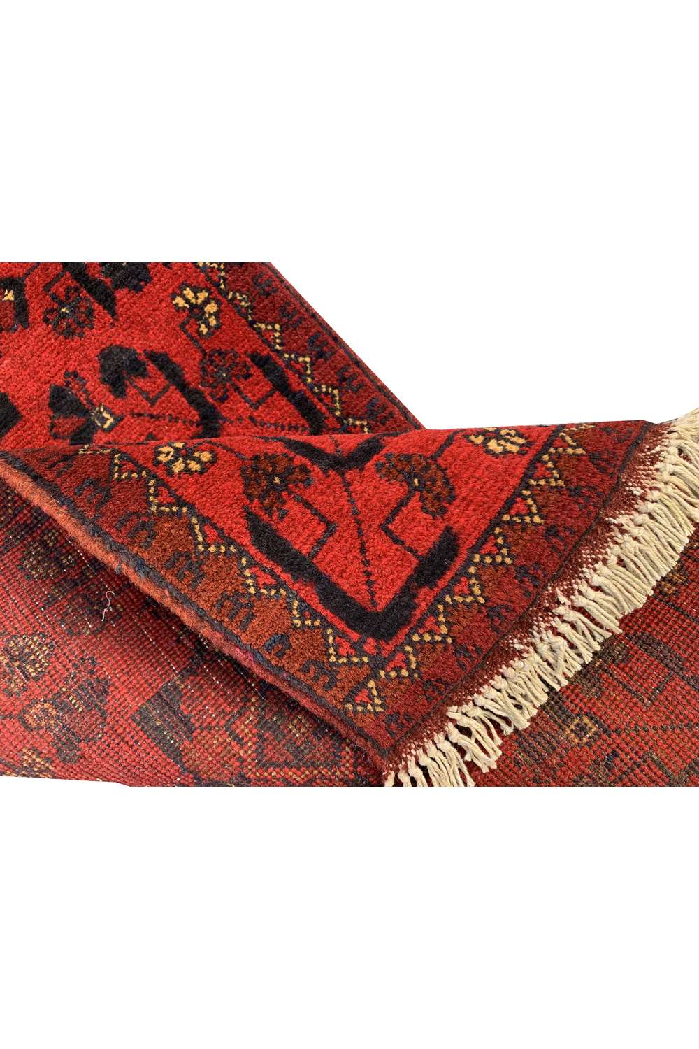 Fine Quality Hand Knotted Afghan Khal Muhammadi Wool Area Rug 4.10 x 1.9 Ft