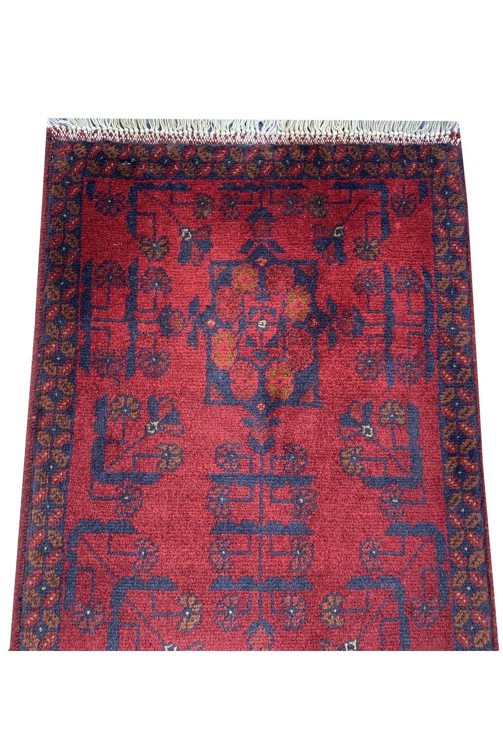 Fine Quality Hand Knotted Afghan Khal Muhammadi Wool Area Rug 4.9 x 1.8 Ft
