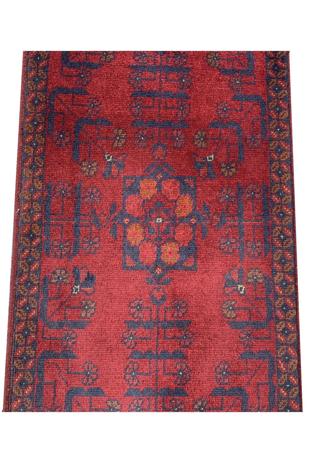 Fine Quality Hand Knotted Afghan Khal Muhammadi Wool Area Rug 4.9 x 1.8 Ft