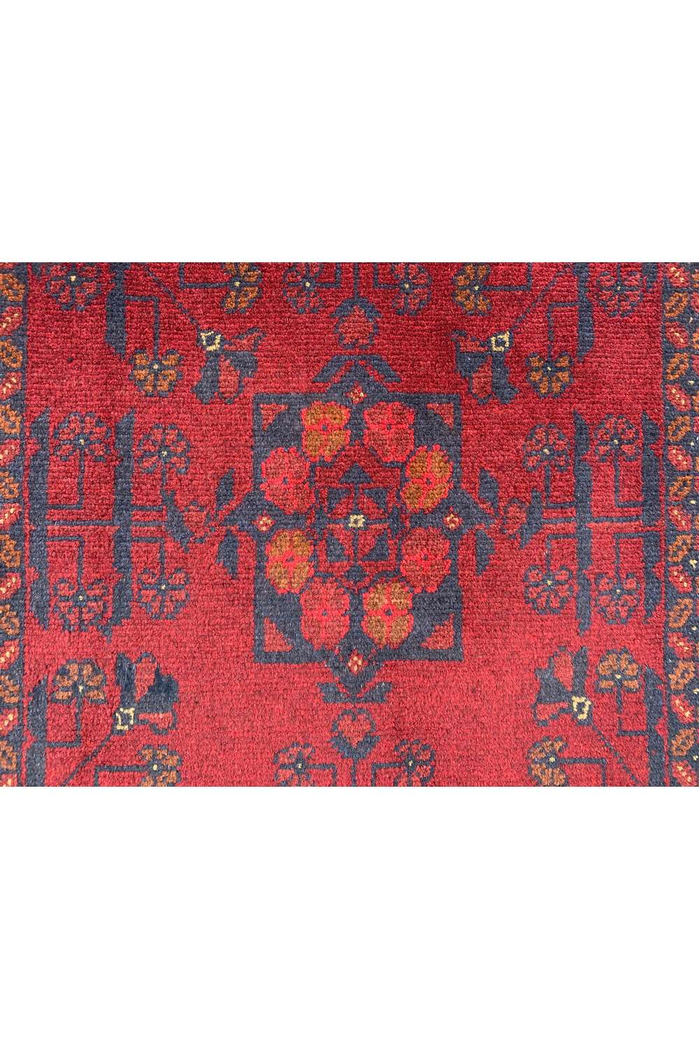 Fine Quality Hand Knotted Afghan Khal Muhammadi Wool Area Rug 4.9 x 1.8 Ft