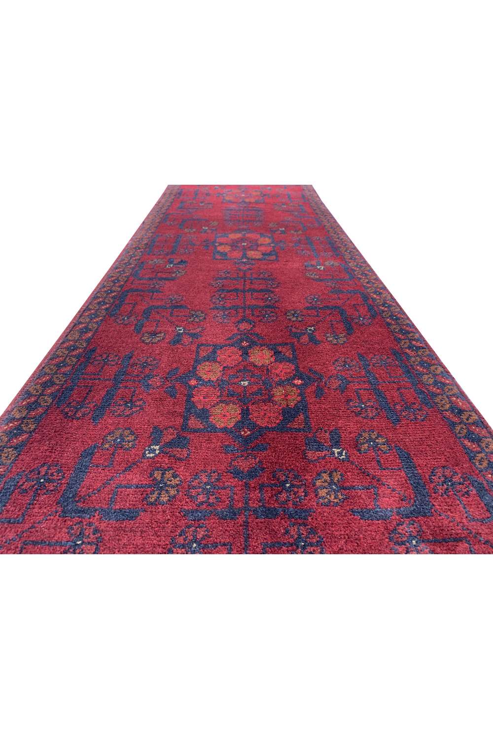 Fine Quality Hand Knotted Afghan Khal Muhammadi Wool Area Rug 4.9 x 1.8 Ft