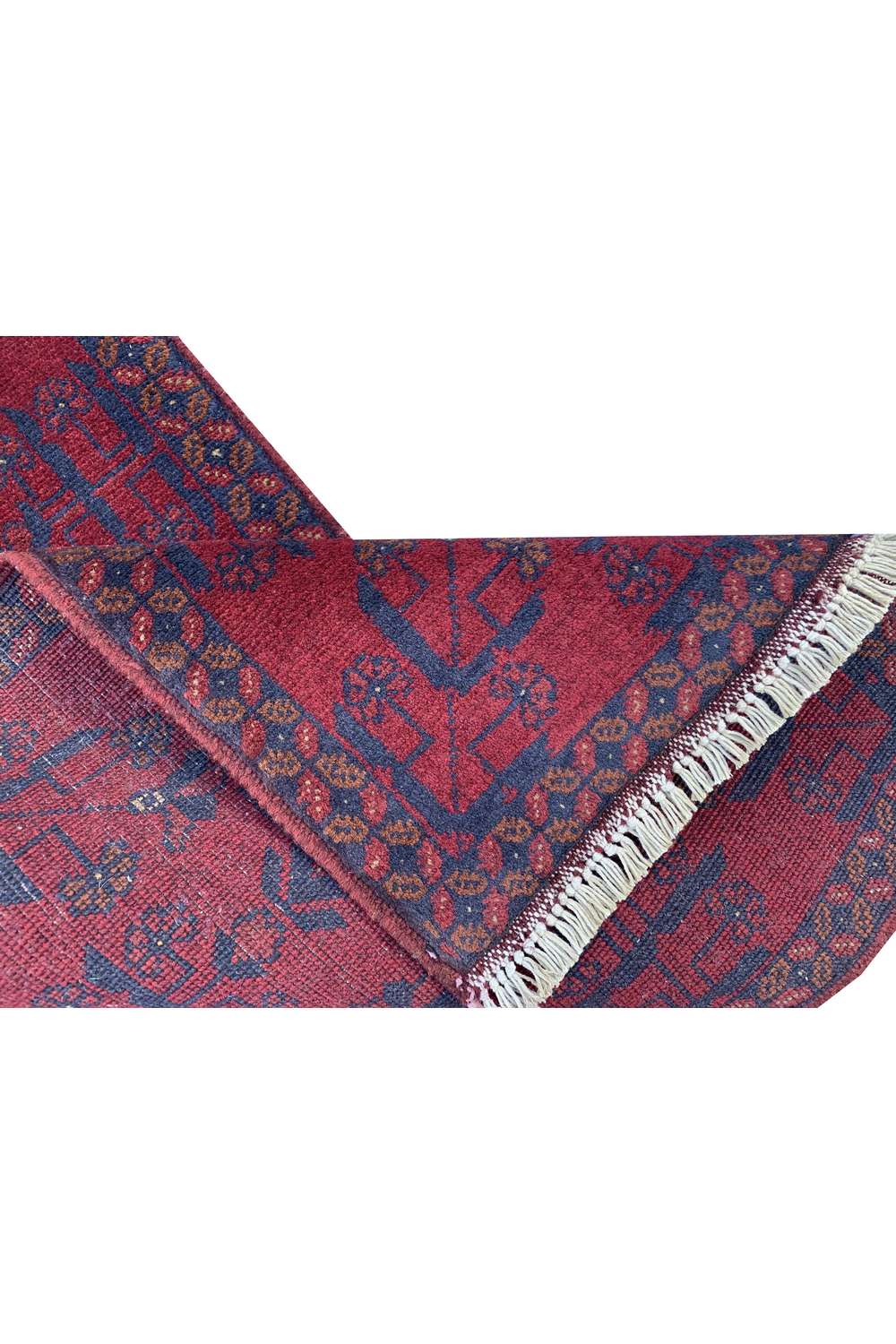 Fine Quality Hand Knotted Afghan Khal Muhammadi Wool Area Rug 4.9 x 1.8 Ft
