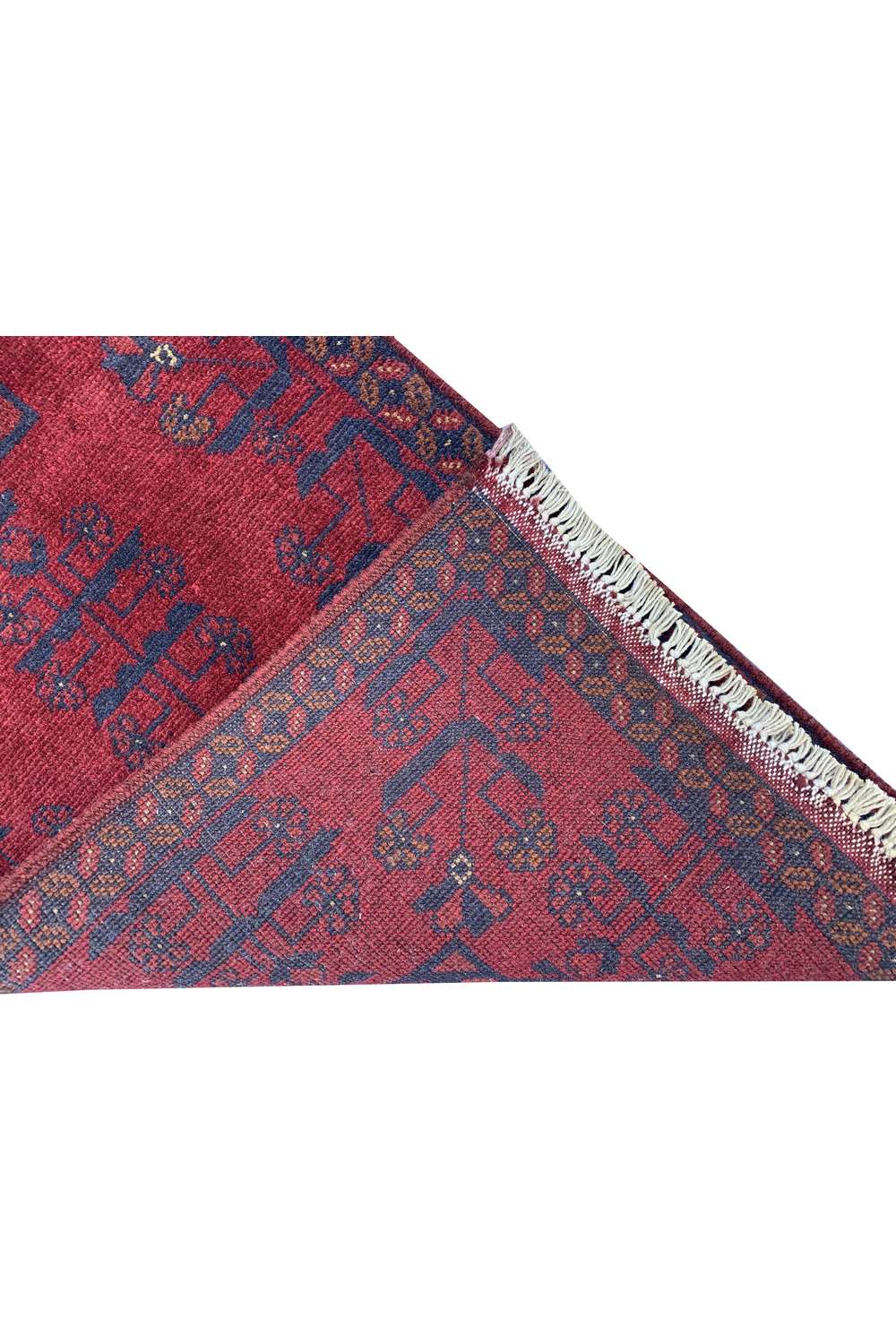 Fine Quality Hand Knotted Afghan Khal Muhammadi Wool Area Rug 4.9 x 1.8 Ft