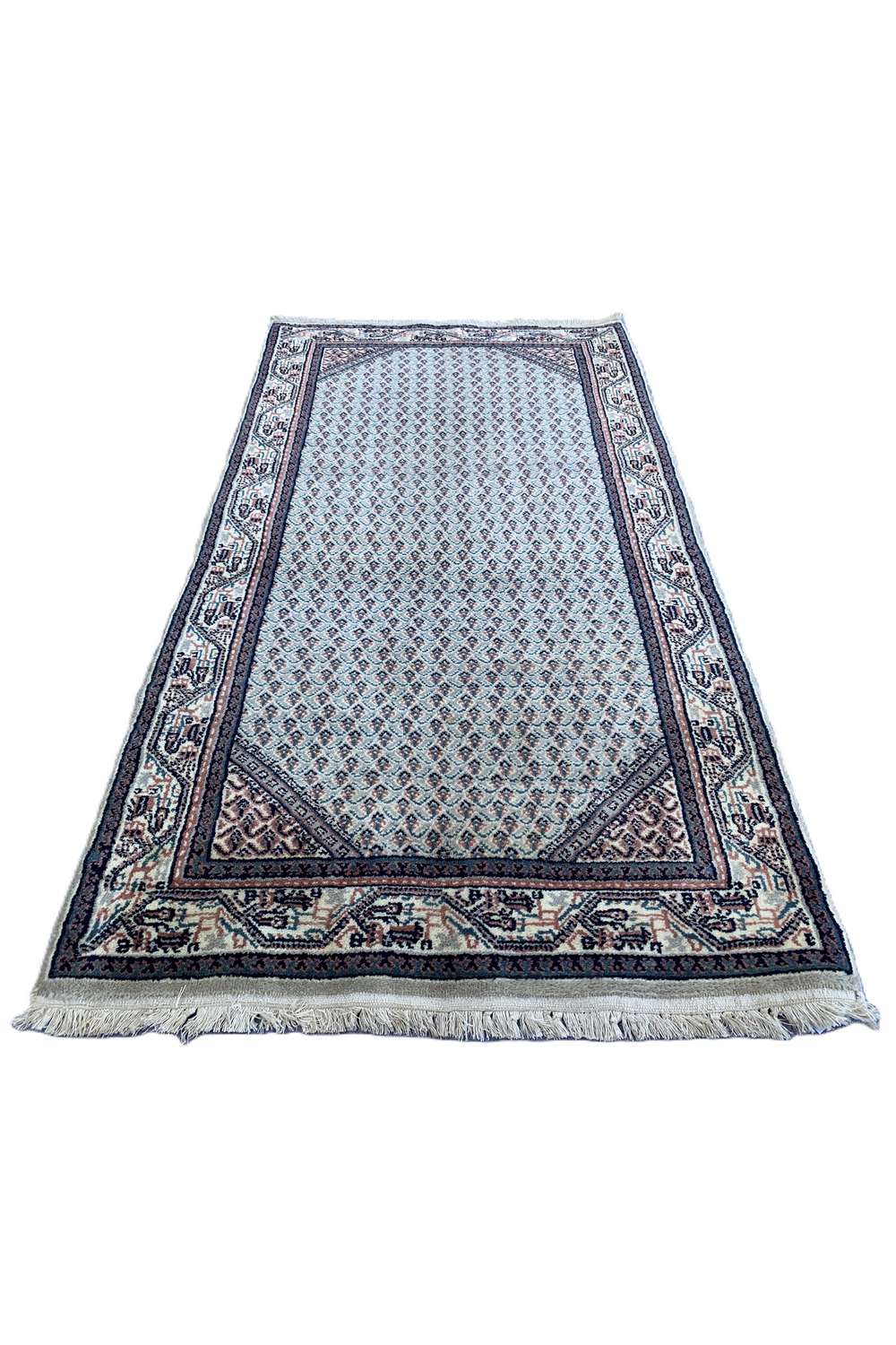 Amazing Hand Knotted Vintage Badam Gul Wool Area Rug 4.5 x 2.5 Ft