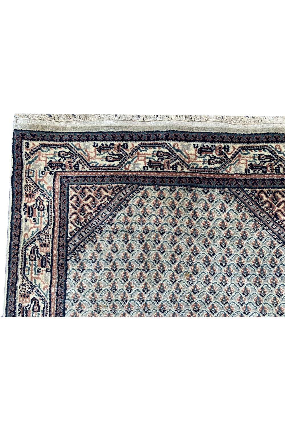 Amazing Hand Knotted Vintage Badam Gul Wool Area Rug 4.5 x 2.5 Ft