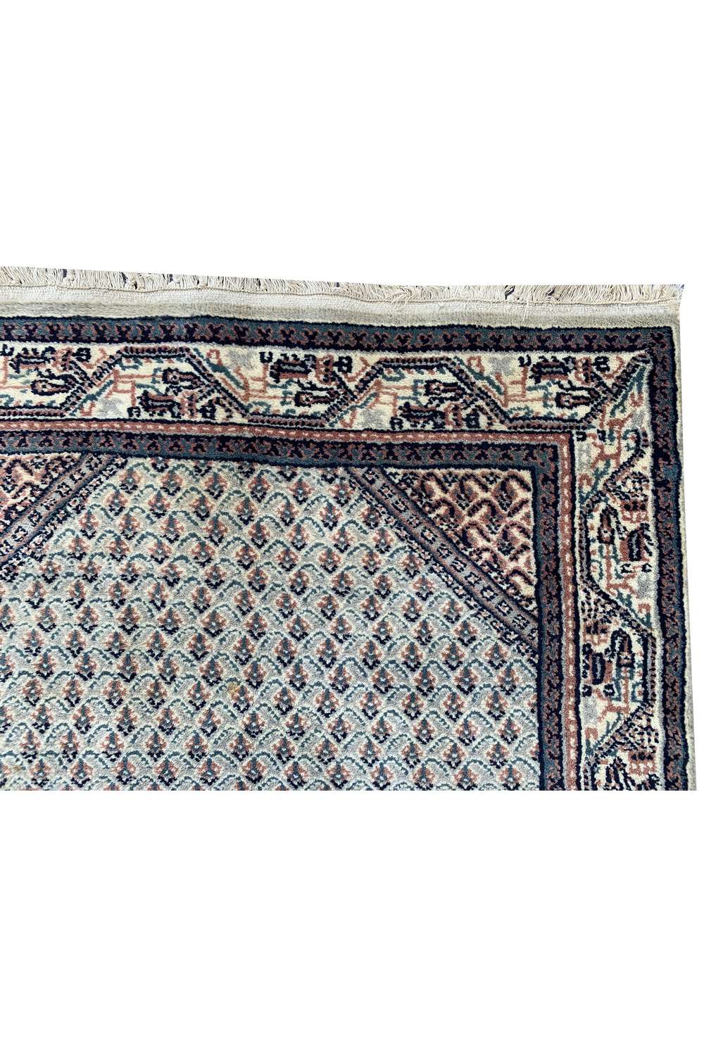 Amazing Hand Knotted Vintage Badam Gul Wool Area Rug 4.5 x 2.5 Ft