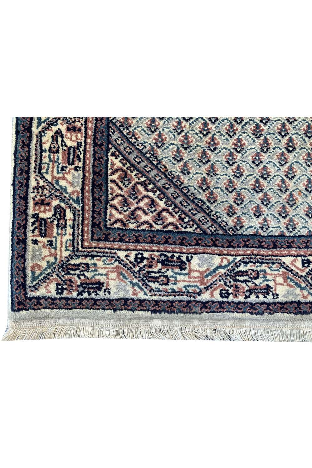 Amazing Hand Knotted Vintage Badam Gul Wool Area Rug 4.5 x 2.5 Ft