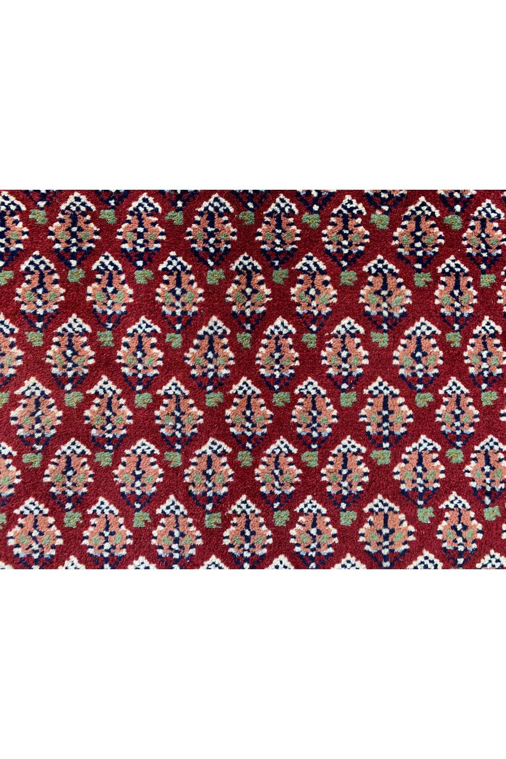 Hand Knotted Vintage Sultanabad Badam Gul Mir Wool Area Rug 4.4 x 2.3 Ft