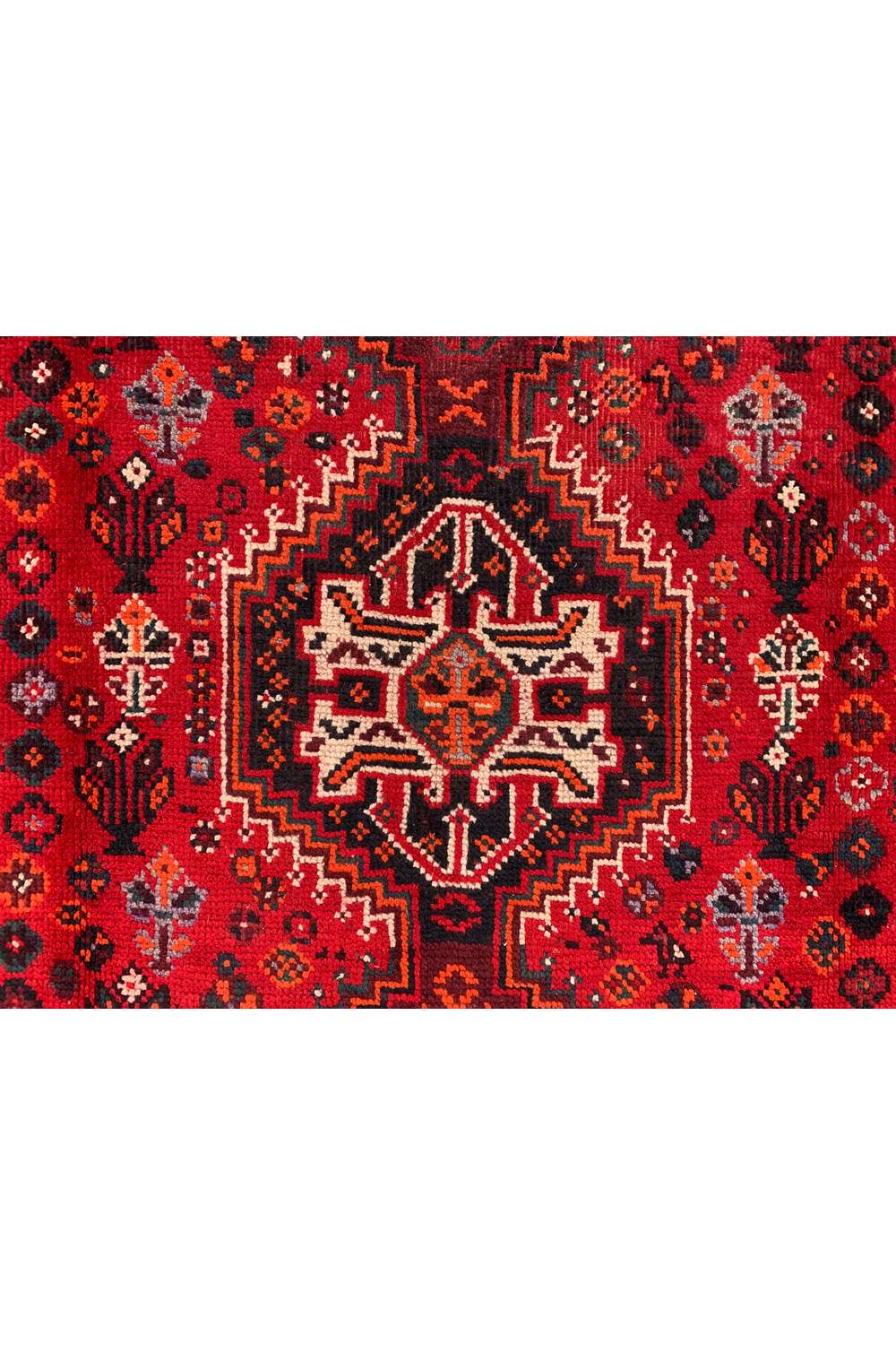 Amazing Hand Knotted Vintage Shrz Wool Area Rug 9.10 x 6.9 Ft