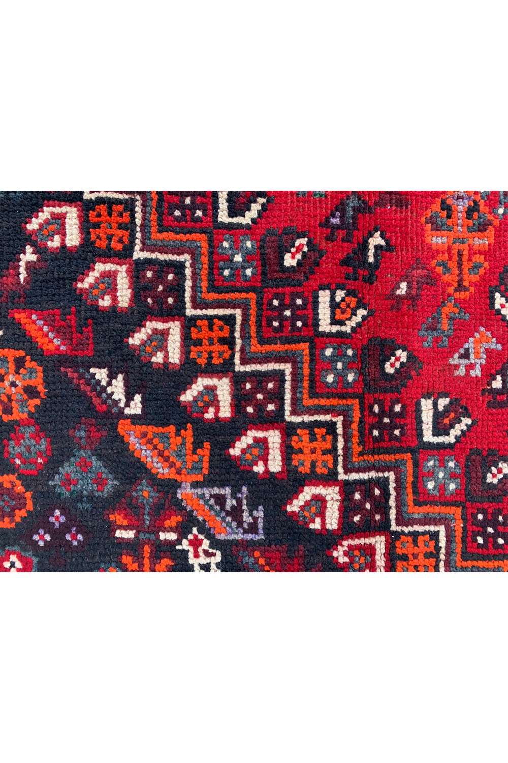 Amazing Hand Knotted Vintage Shrz Wool Area Rug 9.10 x 6.9 Ft