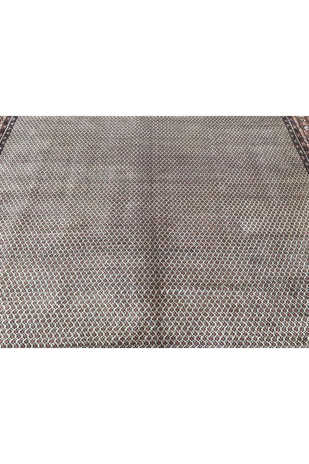 Amazing Hand Knotted Vintage Badam Gul Wool Area Rug 12.8 x 9.6 Ft