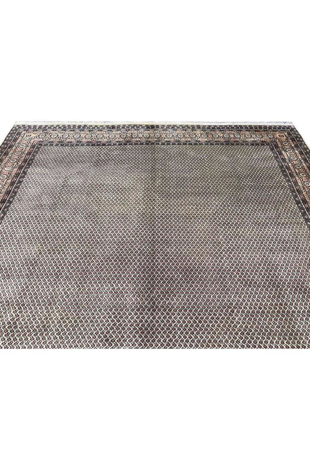 Amazing Hand Knotted Vintage Badam Gul Wool Area Rug 12.8 x 9.6 Ft
