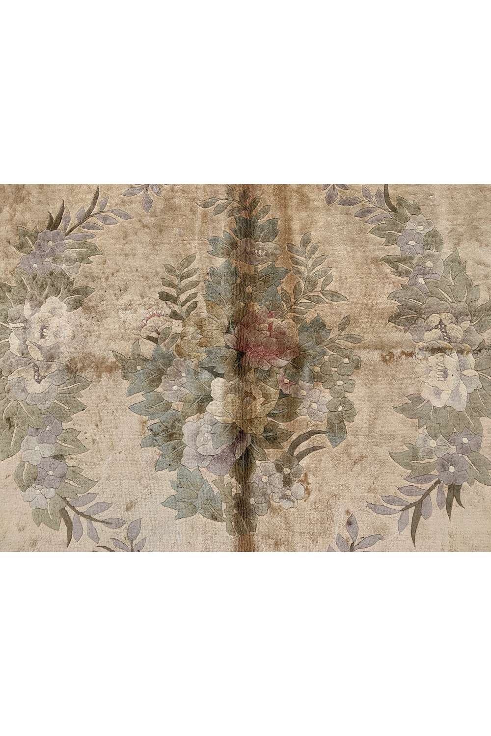 Amazing Hand Knotted Vintage Sino Tibet Wool Area Rug 12.8 x 9.11 Ft
