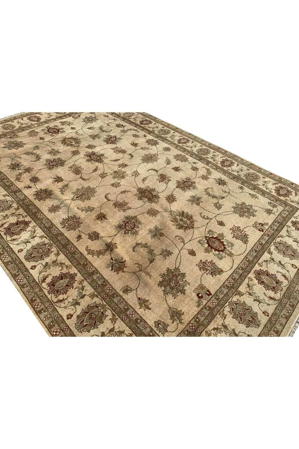 Amazing Hand Knotted Vintage Afghan Chobi Wool Area Rug 11.8 x 7.11 Ft