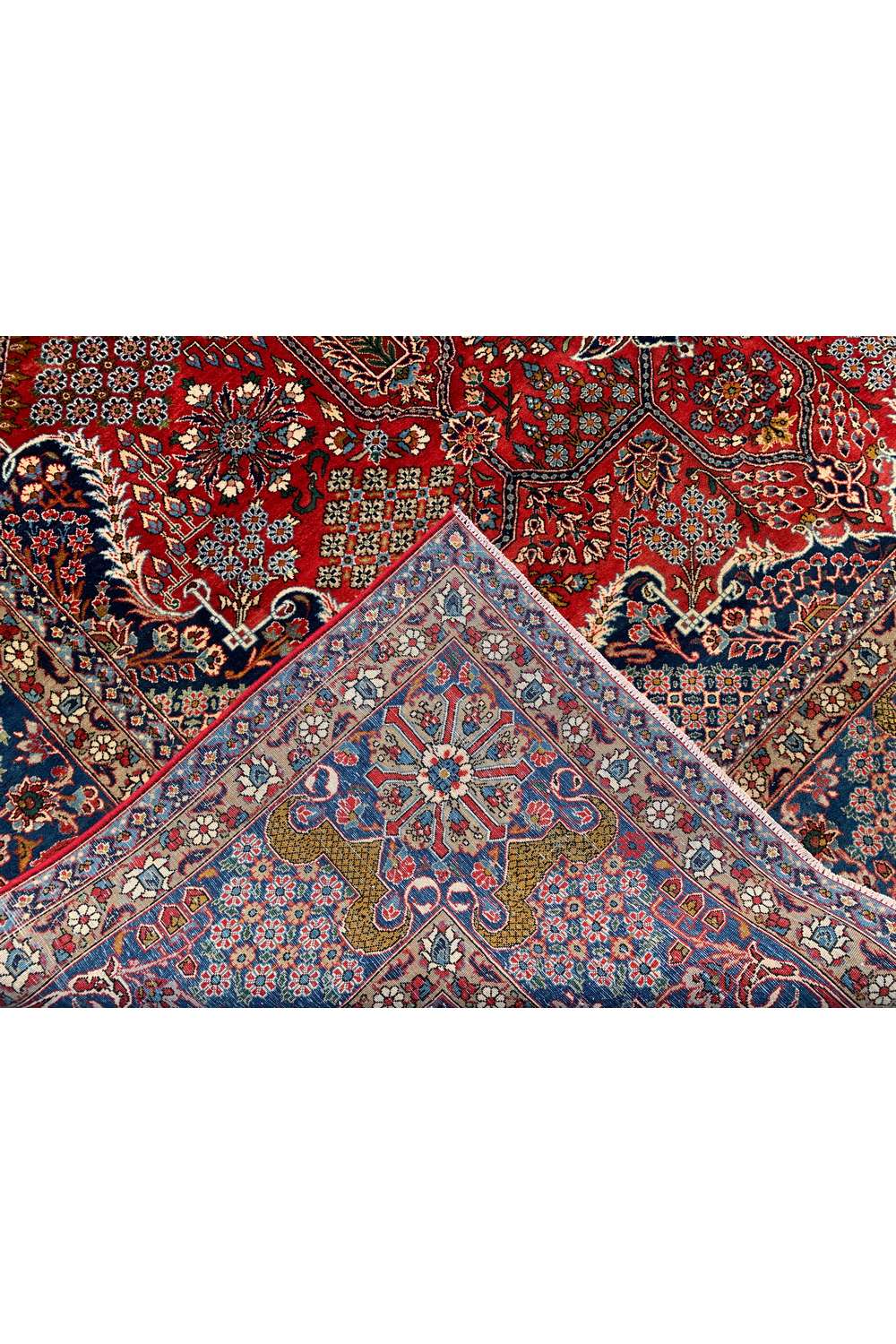 Authentic Hand Knotted Vintage Tribal Persian Kashmaar Wool Area Rug 13.5 x 10.0 Ft