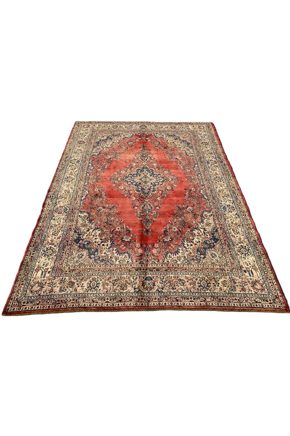 Amazing Hand Knotted Antique Persian Hamadan Wool Area Rug 12.2 x 8.10 Ft