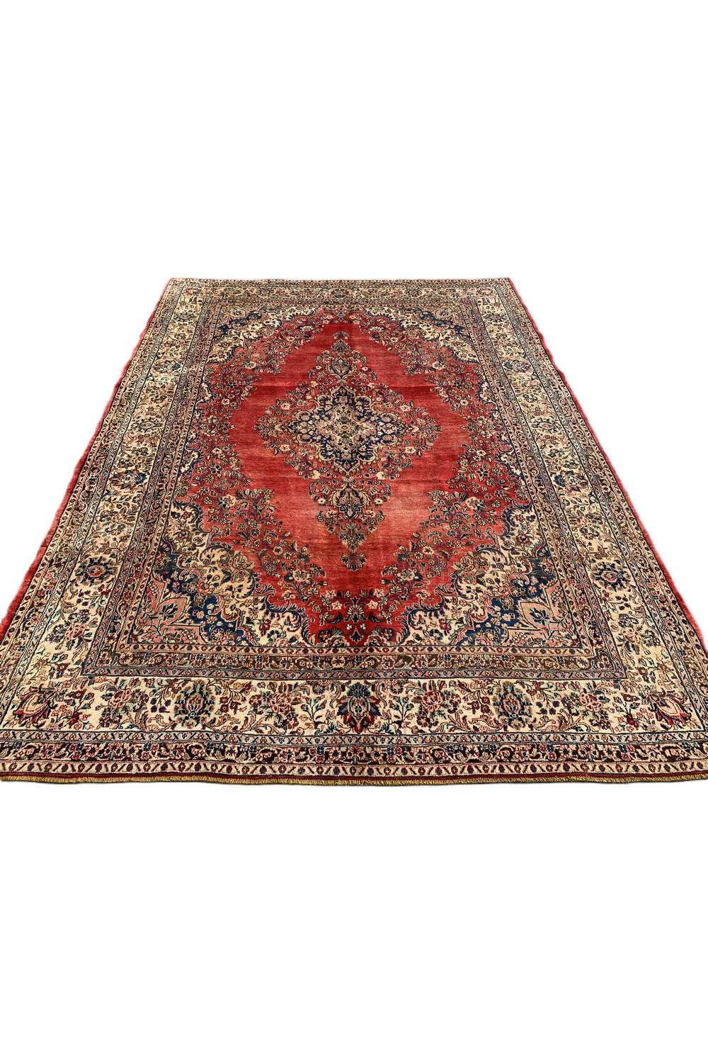 Amazing Hand Knotted Antique Persian Hamadan Wool Area Rug 12.2 x 8.10 Ft