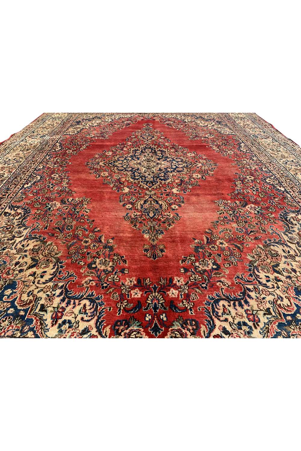 Amazing Hand Knotted Antique Persian Hamadan Wool Area Rug 12.2 x 8.10 Ft