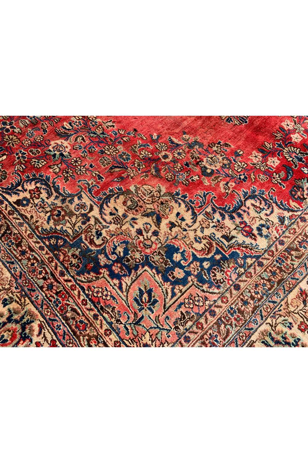 Amazing Hand Knotted Antique Persian Hamadan Wool Area Rug 12.2 x 8.10 Ft