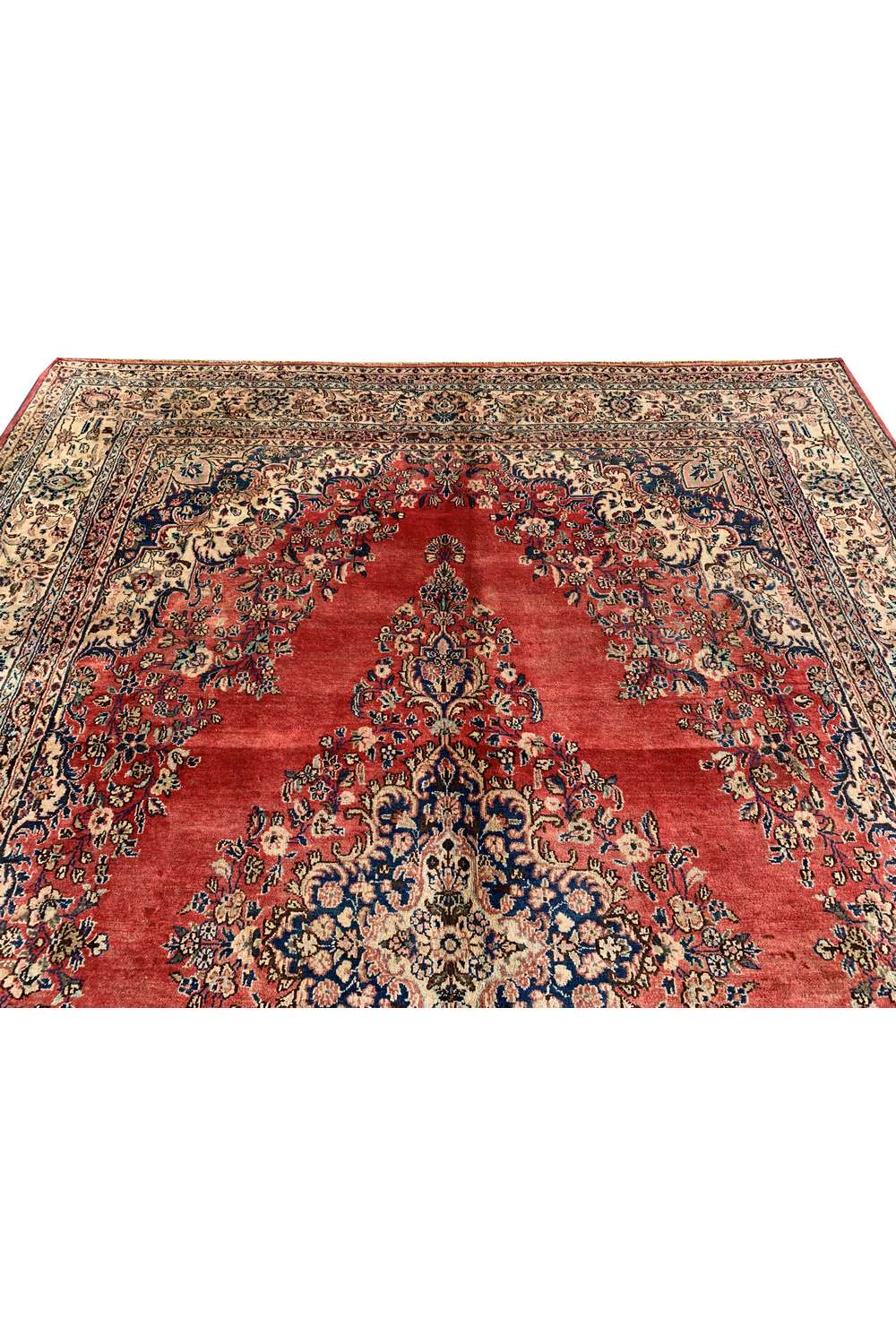 Amazing Hand Knotted Antique Persian Hamadan Wool Area Rug 12.2 x 8.10 Ft