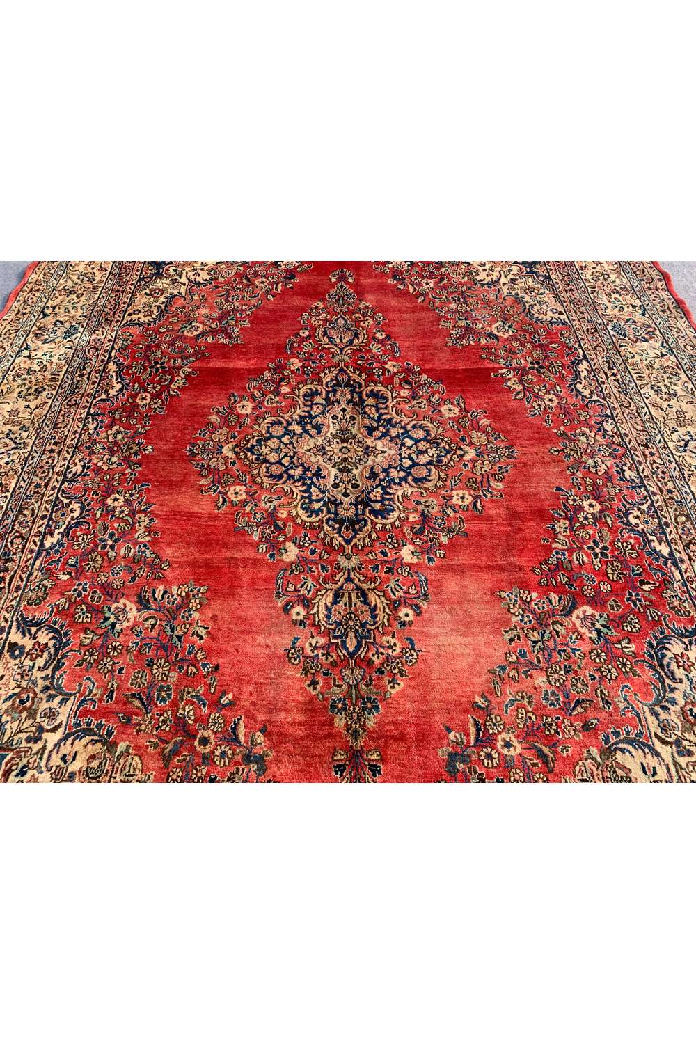 Amazing Hand Knotted Antique Persian Hamadan Wool Area Rug 12.2 x 8.10 Ft